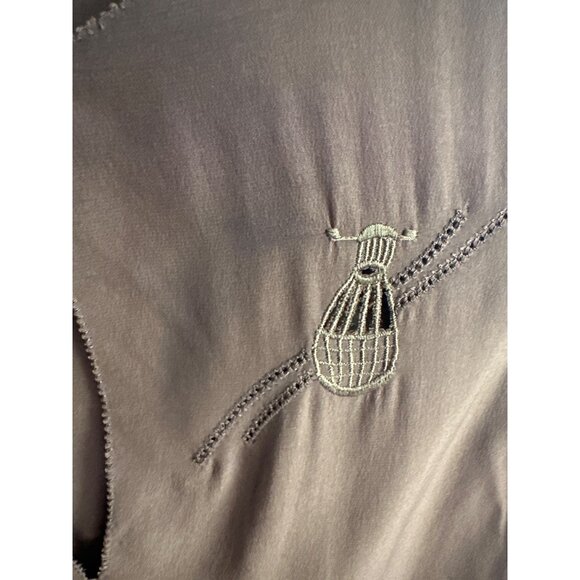 Soo Yung Lee 100% Silk Midi Dress Women’s Size 4 Dark Olive Green Quarter Sleeve - Picture 5 of 6